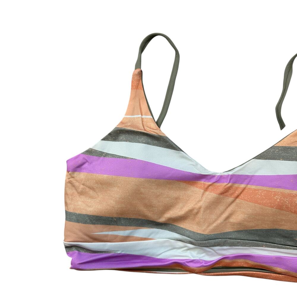 Prana Swim Top Willow Falls Reversible Top Waves Orange Gray Tan XS NWT - Picture 2 of 5